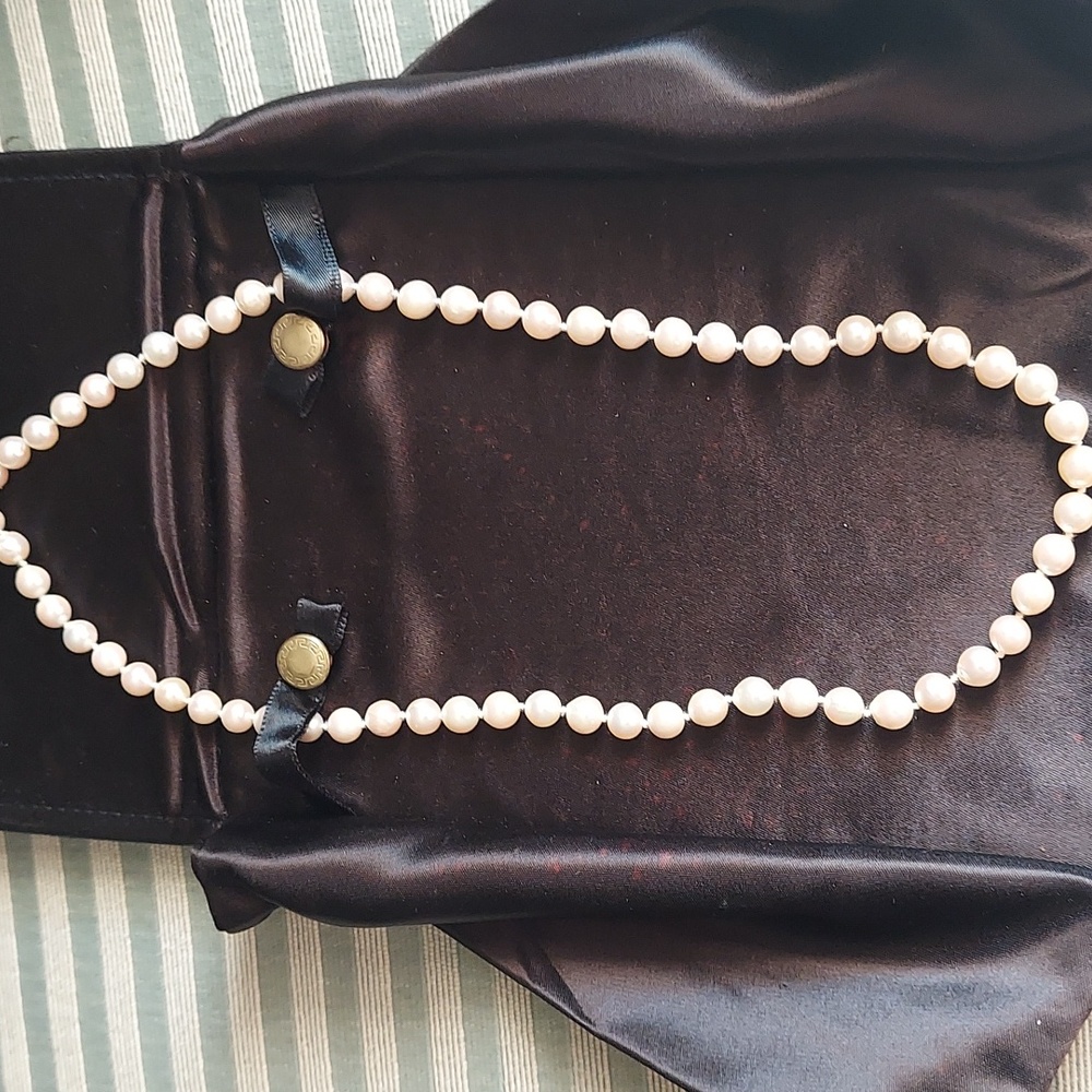 Cultured Freshwater Genuine Pearl Necklace (7mm) Strand 18" in 14k Gold